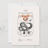 バグとヒッセハロウィーンのグリーティングカード 招待状 (正面)