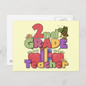 バグとリンゴ2級Tシャツと贈り物 ポストカード (正面/裏面)