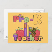 バグとリンゴPre-K先生 ポストカード (正面/裏面)