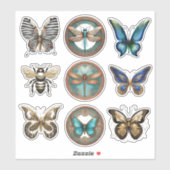 バグと蝶のステッカーコレクション シール (シート)