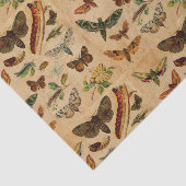 バグと蝶のヴィンテージ染色紙パターン 薄葉紙 (詳細)