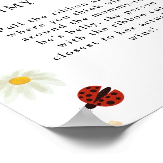 バグどのように大きいママの腹の赤ちゃんシャワーゲーム ポスター (角)