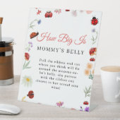 バグどのように大きいママの腹の赤ちゃんシャワーゲーム 台座サイン (インサイチュ)