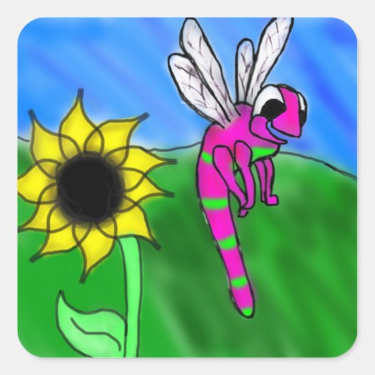 バグのシール スクエアシール (正面)