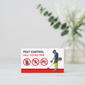 バグの削除プロフェッショナル有害生物管理サービス 名刺 (スタンド正面)
