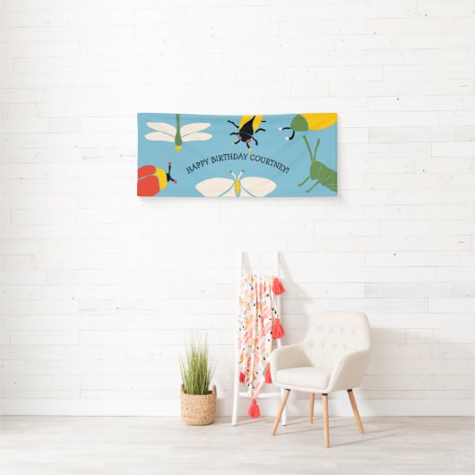 バグをテーマにしたカスタムメッセージパーティー 横断幕 (インサイチュ)