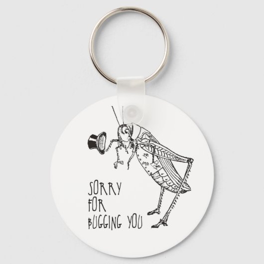 バグを申し訳なく思う：ヴィンテージバッタ/クリケット キーホルダー (正面)