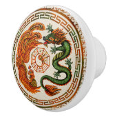 バグア付きのフェニックス·アンド·ドラゴン3 セラミックノブ (右)