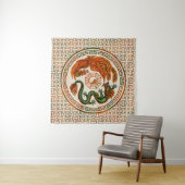 バグア付きのフェニックス·アンド·ドラゴン3 タペストリー (インサイチュ(横))