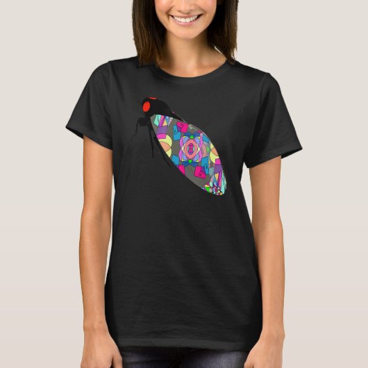 バグカラフルセミ美しい昆虫学キッズメン Tシャツ (正面)