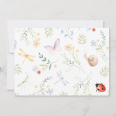 バグガール誕生日写真招待状昆虫パーティー 招待状 (裏面)