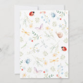 バグガール誕生日招待状昆虫パーティー 招待状 (裏面)