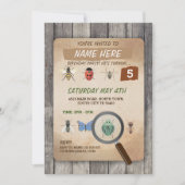 バグキャッチャー捕捉剤狩り子供の誕生日パーティー 招待状 (正面)