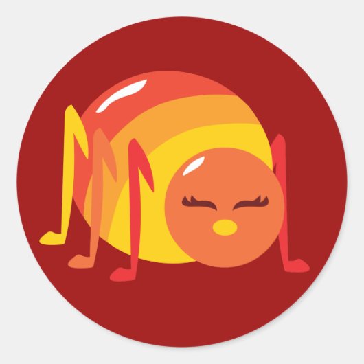 バグストライプの ラウンドシール (正面)