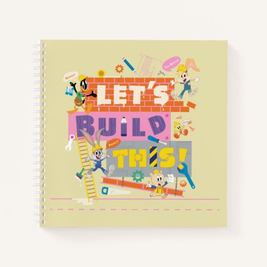 バグス・バニー・ビルダーズ™| "Let's Build This" 工事現場 ノートブック (正面)