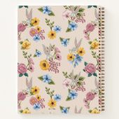 バグス・バニー™ フラワー刺繍パターン ノートブック (裏面)