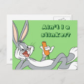 バグス・バニー™ 横になったままニンジンを食べる ポストカード (正面/裏面)