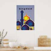 バグダッドレトロヴィンテージ旅行ポスター ポスター (キッチン)