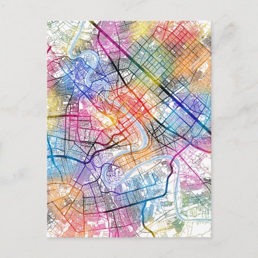 バグダッド イラク 都市地図 ポストカード (正面)