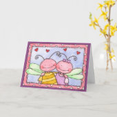 バグハグ - グリーティングカード (黄色い花)