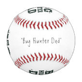 バグハンターパパ野球最高の-パパスポーツギフト 野球ボール (正面)