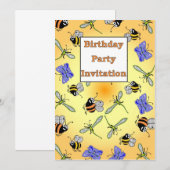 バグバースデーパーティー 招待状 (正面/裏面)