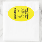 バグパイパーのオーバルステッカーで台無しをしない 楕円形シール (バッグ)