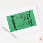 バグパイパーの長方形のステッカーで混乱してはいけない 長方形シール (封筒)