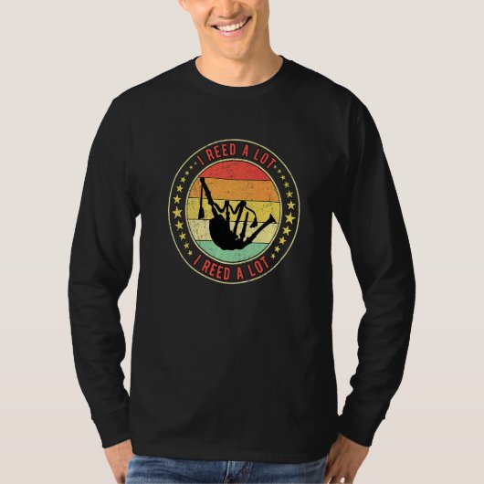 バグパイプたくさんリードする Tシャツ (正面)