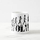 バグパイプのパイパーの風笛吹奏者の音楽的な進化の芸術 コーヒーマグカップ (中央)