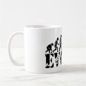 バグパイプのパイパーの風笛吹奏者の音楽的な進化の芸術 コーヒーマグカップ (左)