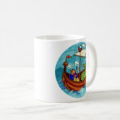 バグパイプのボートバンドマグ コーヒーマグカップ (正面右)