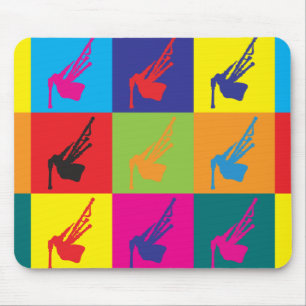 バグパイプのポップアート マウスパッド