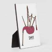 バグパイプの漫画イラスト フォトプラーク (側面)