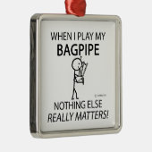 バグパイプは何の問題も持たない メタルオーナメント (右)