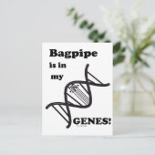バグパイプは私の遺伝子にある ポストカード (スタンド正面)
