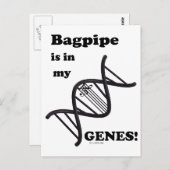 バグパイプは私の遺伝子にある ポストカード (正面/裏面)
