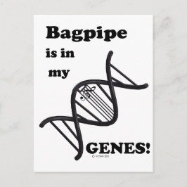 バグパイプは私の遺伝子にある ポストカード