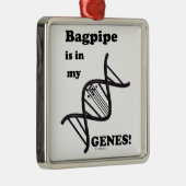バグパイプは私の遺伝子にある メタルオーナメント (右)