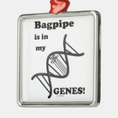 バグパイプは私の遺伝子にある メタルオーナメント (左)
