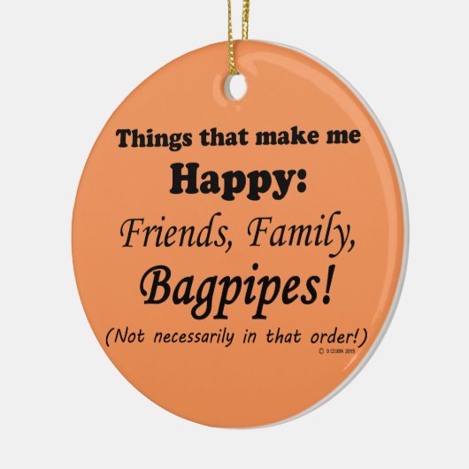 バグパイプは私を幸せにする セラミックオーナメント (左)