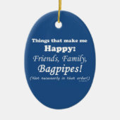 バグパイプは私を幸せにする セラミックオーナメント (正面)