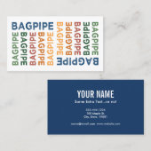 バグパイプカラフルかわいい 名刺 (正面/裏面)