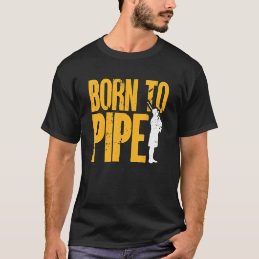 バグパイプバ生まれッパイパー1 Tシャツ (正面)