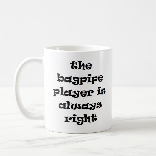 バグパイププレーヤー常に右コーヒーマグ コーヒーマグカップ (左)