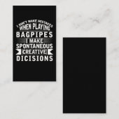 バグパイプミスミュージカル楽器ラウドベーパイパー 名刺 (正面/裏面)