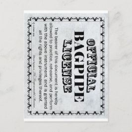 バグパイプライセンス ポストカード