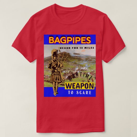 バグパイプ戦争の武器6 Tシャツ (デザイン正面)