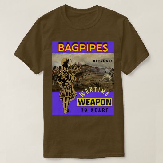 バグパイプ戦争の武器8 Tシャツ (デザイン正面)