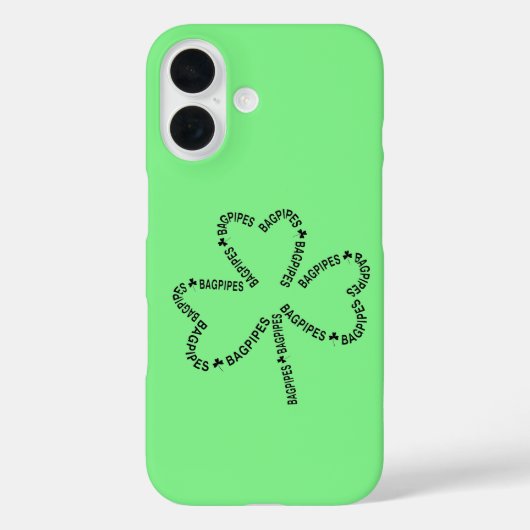 バグパイプ文字シャムロックTシャツ Case-Mate iPhoneケース (裏面)